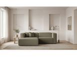Ecksofa OTTO HOME "Tammie", braun (schwarz braun), B:222cm H:73cm T:154cm, 100% Polyester, Sofas, Ecksofa, Breite 222 cm, Webstoff fein, bodentief, mit Wellenunterfederung