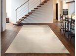 Wollteppich OCI DIE TEPPICHMARKE "ESEMPIO UNI MELANGE", beige (creme), B:200cm H:18mm L:250cm, Schurwolle, Teppiche, reine Wolle, handgeknüpft, hochwertig verarbeitet, Wohnzimmer