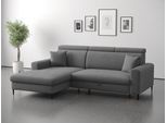 Ecksofa TRENDS BY HG "Nizza, L-Form, B: 250cm", grau (b627 glow 19 anthrazit), B:250cm H:104cm T:166cm, 92% Polyester;8% Nylon, Sofas, Ecksofa, mit Schlaffunktion und Bettkasten