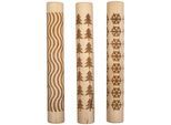 Holz Motivmuster Roller "Tree", 3 Stück