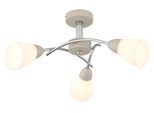 NOWA Deckenleuchte "PAULA", beige (sandfarben matt, opalglas), 3, Ø 52cm H: 24cm, 1 Stk., Leuchten, 3-flammig, Lampenschirme aus Glas, Deckenleuchte
