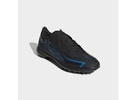 Fußballschuh ADIDAS PERFORMANCE "F50 HYPERFAST LEAGUE KIDS, ROLLRASEN", Mädchen, Gr. 38, core schwarz, core schwarz, lucid ray blau, Synthetik, Textil, Schuhe Fußballschuh, für Kinder & Jugendliche