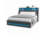 Joyfair Polsterbett, Grau, Metall, 140x200 cm, Schlafzimmer, Betten, Polsterbetten