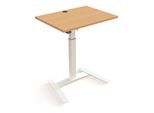 STIER Steh-Tisch 501-9 elektrisch höhenverstellbar 80 x 60cm Buche Weiß mel. 72-120cm (907779)