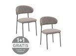 Mid.you , Grau, Schwarz , Metall, Textil , 53x80x57 cm ,