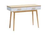 Mid.you , Naturfarben, Weiß , Holz, Holzwerkstoff , Bambus , 2 Schublade(n) Schubladen , rechteckig , 100x73.5x45 cm ,