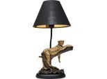 Kare-Design Tischleuchte Relax, Schwarz, Gold, Metall, Kunststoff, 27.5x49.5x35 cm, Lampen & Leuchten, Innenbeleuchtung, Leuchten nach Räumen, Schlafzimmerlampen