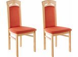 Esszimmerstuhl HOME AFFAIRE "Anthony", orange (terra, buchefarben), B:47cm H:101cm T:51cm, Holzwerkstoff, Stühle, Esszimmerstuhl, Holzstuhl mit dekorativen Fräsungen