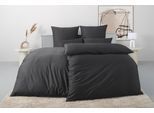 Bettwäsche OTTO HOME "Luisa", schwarz (anthrazit), B/L: 155cm x 220cm, 1 Stk., 1 Stk., Satin, B/L: 80cm x 80cm, 2 Stk., Satin, Obermaterial: 100% Baumwolle, Bettwäsche, Bettwäsche, 4 Qualitäten für dein perfektes Schlafgefühl (von Komfort bis Premium)