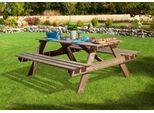 Garten-Essgruppe WEKA, grau (grau, grün), B:142cm H:72cm T:37cm, Massivholz, Sitzmöbel-Sets, Garten-Essgruppe, Tischgröße BxTxH: 181x63x72 cm