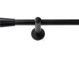 Gardinenstange SN DECO GROUP "Gardinenstange Nizza Ø 19 mm, 1-läufig, Fixmaß, verschraubt", schwarz, L:100cm Ø:19mm, Gardinenstangen, Gardinenstange