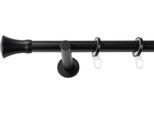 Gardinenstange SN DECO GROUP, silber (schwarz), L:120cm Ø:25mm, Gardinenstangen, Gardinenstange