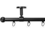 Gardinenstange SN DECO GROUP "Gardinenstange Innenlauf Straßburg Ø 19 mm, 1-läufig, Fixmaß", schwarz, L:440cm Ø:19mm, Gardinenstangen, Gardinenstange