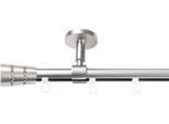 Gardinenstange SN DECO GROUP "Gardinenstange Innenlauf Rennes Ø 19 mm, 1-läufig, Fixmaß, verschraubt", silber (chrom matt), L:480cm Ø:19mm, Gardinenstangen, Gardinenstange
