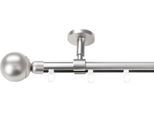 Gardinenstange SN DECO GROUP "Gardinenstange Innenlauf Reims Ø 19 mm, 1-läufig, Fixmaß, verschraubt", silber (chrom matt), L:220cm Ø:19mm, Gardinenstangen, Gardinenstange