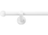 Gardinenstange SN DECO GROUP "Gardinenstange Straßburg Ø 19 mm, 1-läufig, Fixmaß, verschraubt", weiß, L:200cm Ø:19mm, Gardinenstangen, Gardinenstange