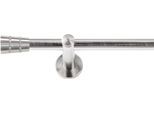 Gardinenstange SN DECO GROUP "Gardinenstange Rennes Ø 19 mm, 1-läufig, Fixmaß, verschraubt", edelstahl optik, L:240cm Ø:19mm, Gardinenstangen, Gardinenstange