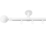 Gardinenstange SN DECO GROUP "Gardinenstange Innenlauf Reims Ø 19 mm, 1-läufig, Fixmaß, verschraubt", weiß, L:150cm Ø:19mm, Gardinenstangen, Gardinenstange