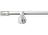 Gardinenstange SN DECO GROUP "Gardinenstange Lyon Ø 19 mm, 1-läufig, Fixmaß, verschraubt", silber (chrom matt), L:240cm Ø:19mm, Gardinenstangen, Gardinenstange