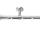 Gardinenstange SN DECO GROUP "Gardinenstange Innenlauf Gap Ø 19 mm, 1-läufig, Fixmaß, verschraubt", chrom matt, L:150cm Ø:19mm, Gardinenstangen, Gardinenstange