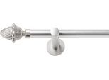 Gardinenstange SN DECO GROUP "Gardinenstange Nantes Ø 19 mm, 1-läufig, Fixmaß, verschraubt", silber (chrom matt), L:180cm Ø:19mm, Gardinenstangen, Gardinenstange