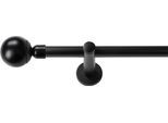 Gardinenstange SN DECO GROUP "Gardinenstange Reims Ø 19 mm, 1-läufig, Fixmaß, verschraubt", schwarz, L:400cm Ø:19mm, Gardinenstangen, Gardinenstange