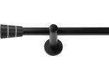 Gardinenstange SN DECO GROUP "Gardinenstange Rennes Ø 19 mm, 1-läufig, Fixmaß, verschraubt", schwarz, L:200cm Ø:19mm, Gardinenstangen, Gardinenstange