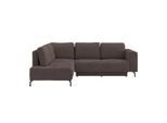 Ondega , Braun , Textil , Ottomane links, L-Form , 272x210 cm , Made in EU , seitenverkehrt erhältlich ,