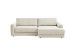 Trendmanufaktur , Creme , Textil , Füllung: Schaumstoff, Silikon , Ottomane rechts, L-Form , 250x176 cm , Made in EU , Sitzqualitäten, seitenverkehrt erhältlich, Rücken echt ,