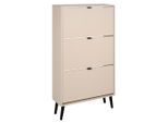Mid.you Schuhkipper , Beige , Holz , 70x125x24 cm , stehend , Kleinmöbel