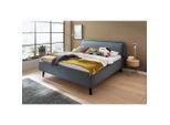 P & B , Blau , Textil , Esche , massiv , 180x200 cm , Reach ,