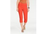 Caprihose HEINE, Damen, Gr. 40, Normalgrößen, orange (koralle), 70% Viskose, 25% Polyamid, 5% Elasthan, unifarben, 3/4-Länge, Hosen Caprihose