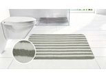 Badematte OTTO HOME "Streifen, Jannika, Badvorleger, Badezimmer Teppich", salbei, weiß, H:12mm, Polyester, Badematten, Badematte, Scandi, modern, gestreift, Badteppich, Badematten