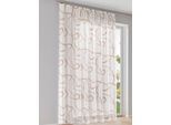Gardine HEINE HOME Gr. 2, weiß, taupe, B:270cm H:175cm, Polyester, Gardinen, Gardine