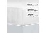 Bettlaken FLORELLA "AVANCE" Fein Jersey, 100% Baumwolle", weiß, B:180cm L:200cm, Jersey, Obermaterial: 100% Baumwolle CO., Bettlaken, Bettlaken