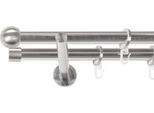 Gardinenstange SN DECO GROUP, edelstahl optik, L:300cm Ø:19mm, Gardinenstangen, Gardinenstange
