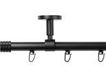 Gardinenstange SN DECO GROUP "Gardinenstange Innenlauf Lille Ø 19 mm, 1-läufig, Fixmaß, verschraubt", schwarz, L:200cm Ø:19mm, Gardinenstangen, Gardinenstange