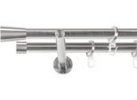 Gardinenstange SN DECO GROUP, silber (edelstahl optik), L:360cm Ø:19mm, Gardinenstangen, Gardinenstange