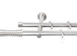 Gardinenstange SN DECO GROUP, silber (chrom matt), L:400cm Ø:19mm, Gardinenstangen, Gardinenstange