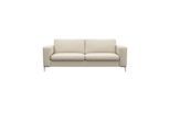 2,5-Sitzer FLEXLUX "Fiore, super Sitzkomfort durch Kaltschaum im Sitz", weiß (warm weiß), B:196cm H:85cm T:92cm, 100% Echteder, Sofas, 2 5-Sitzer, breite Armlehnen, Füße Alu