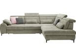 Ecksofa, grün (famosa grün), SET ONE BY MUSTERRING, Sofas, B/H/T: 317cm x 86cm x 220cm, Flachgewebe, Armlehne links, Sitztiefenverstellung,Kopfteilverstellung,Ohne Bettfunktion,Ohne Schubkasten, 100% Polyester, Ecksofa, Kaltschaumpolsterung, Flachgewebe, whlw. mit Funktionen, Sitzhöhe 49, B:317cm H:86cm T:220cm