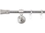 Gardinenstange SN DECO GROUP, silber (edelstahl optik), L:220cm Ø:19mm, Gardinenstangen, Gardinenstange