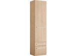 Kleiderschrank PRIESS "Schrank Garderobe Wäscheschrank Barcelona in 5 Breiten", braun (edelbuchefarben), B:48cm H:193cm T:36cm, Holzwerkstoff, Schränke, Kleiderschrank, viel Stauraum, geräumige Schubkästen, mit Spiegel, MADE IN GERMANY