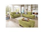 Sit & More , Grün , Textil , Buche , 194x84x91 cm , Goldenes M, Oeko-Tex® Standard 100, Made in Europe, DGM-Klimapakt , Rücken echt, Armteil links ,