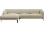 Ecksofa FLEXLUX "Belle Designsofa, L-Form, B/T 288/149 cm", beige (sandy beige), B:288cm H:74cm T:149cm, 100% Polyester, Sofas, Ecksofa, Skandinavisches Design, In hochwertiger Verarbeitung