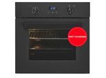 EXQUISIT Backofen "EBE367-H-120 mattschwarz", Energieeffizienz: A, schwarz, B:59,5cm H:59,5cm T:57,5cm, Backöfen, Heißluft & dreifach verglaste Tür – Wärme bleibt sicher im Ofen, Backofen