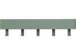 Garderobenhalter SPINDER DESIGN "Dax Play", grün, B:52cm H:12cm T:7,5cm, Metall, Garderobenhalter, Garderobenhalter, Metall, Breite 52 cm