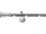 Gardinenstange SN DECO GROUP, silber (edelstahl optik), L:120cm Ø:19mm, Gardinenstangen, Gardinenstange