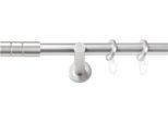 Gardinenstange SN DECO GROUP, chrom matt, L:100cm Ø:25mm, Gardinenstangen, Gardinenstange