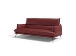 2,5-Sitzer EGOITALIANO "FUNNY, hochwertiges und aktuelles Design, bequeme Rückenlehne", rot (burgundy), B:210cm H:90cm T:95cm, Sofas, 2 5-Sitzer, toller Sitzkomfort